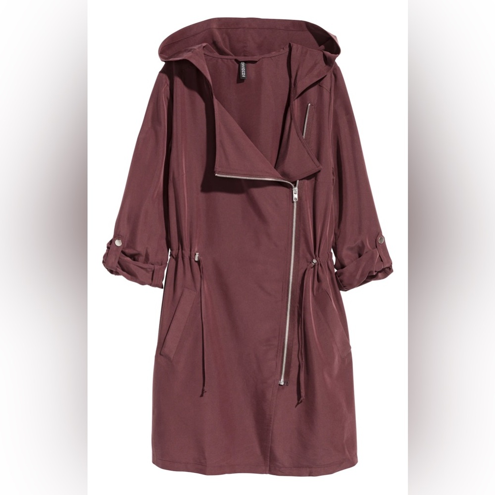 H&M Light Burgundy Hooded Parka
